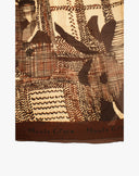Foulard con Stampa Botanica Bordeaux