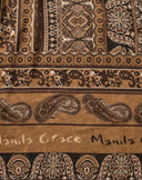 Foulard con Fantasia Cachemire Beige Chiaro