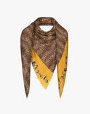 Foulard con Monogramma All-Over Testa di Moro