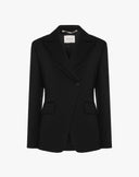 Blazer Asimmetrico Nero Monobottone