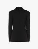 Blazer Asimmetrico Nero Monobottone