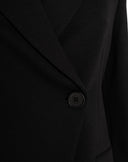 Blazer Asimmetrico Nero Monobottone