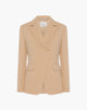 Blazer Asimmetrico Tortora Monobottone