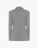Blazer Asimmetrico Grigio Melange Monobottone