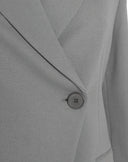 Blazer Asimmetrico Grigio Melange Monobottone
