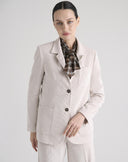 Blazer in velluto Beige Chiaro