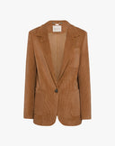 Blazer in velluto Marrone Nocciola
