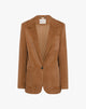 Blazer in velluto Marrone Nocciola