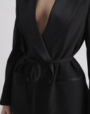 Black Tuxedo Blazer with Satin Lapels