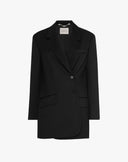 Blazer Lungo Nero Monobottone