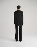 Blazer Lungo Nero Monobottone