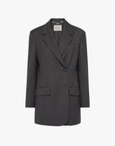 Blazer Lungo Asimmetrico Grigio Antracite
