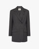 Blazer Lungo Asimmetrico Grigio Antracite