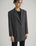 Blazer Lungo Asimmetrico Grigio Antracite