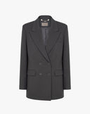 Blazer Doppiopetto Lungo Grigio Antracite
