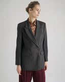 Blazer Doppiopetto Lungo Grigio Antracite