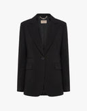 Blazer Monopetto Nero con Revers a Lancia