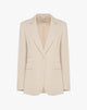 Blazer Monopetto Beige Chiaro con Revers a Lancia