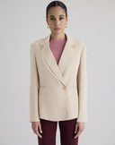 Blazer Incrociato Beige Chiaro