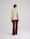 Blazer Incrociato Beige Chiaro