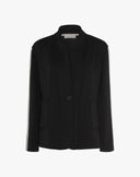 Single-Breasted Black One-Button Blazer