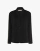 Single-Breasted Black One-Button Blazer