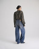 Wide Leg Sand Wash Jeans