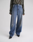 Wide Leg Sand Wash Jeans