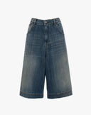 Bermuda Denim Wide Leg Sand Wash