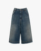 Bermuda Denim Wide Leg Sand Wash