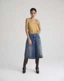 Bermuda Denim Wide Leg Sand Wash