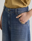 Bermuda Denim Wide Leg Sand Wash