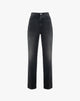 Jeans Straight Leg Black Denim