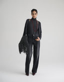 Jeans Straight Leg Black Denim