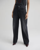 Jeans Straight Leg Black Denim