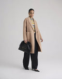 Cappotto Doppiopetto Tortora con Maxi Tasche