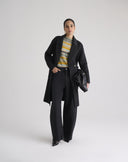 Cappotto Doppiopetto Grigio Antracite con Maxi Tasche
