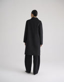 Cappotto Doppiopetto Grigio Antracite con Maxi Tasche