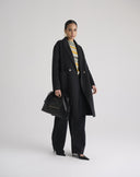 Cappotto Doppiopetto Grigio Antracite con Maxi Tasche