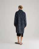 Cappotto in Ecopelliccia Animalier Blu Notte