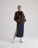 Dark Brown Bouclé Cropped Jacket