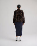 Dark Brown Bouclé Cropped Jacket
