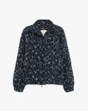 Navy Blue Bouclé Short Jacket