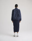 Navy Blue Bouclé Short Jacket