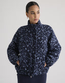 Navy Blue Bouclé Short Jacket
