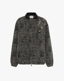 Black Zip-Up Textured Cropped Jacket