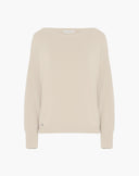 Maglione Scollo a Barca Beige Chiaro