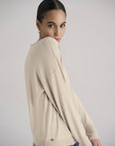 Maglione Scollo a Barca Beige Chiaro
