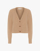 Cardigan in Lana e Cashmere Tortora