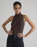 Top Smanicato in Lana e Cashmere Moro